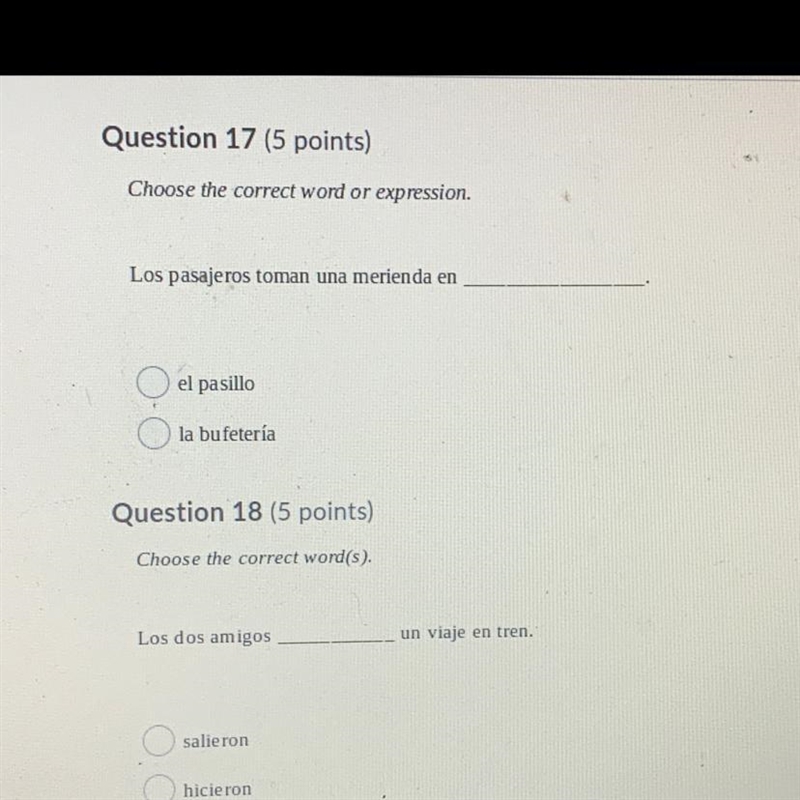 Easy Spanish easy points:D THANKSSSS TO EVERYONE TWO QUESTIONS DOUBLE THE POINTS!-example-1