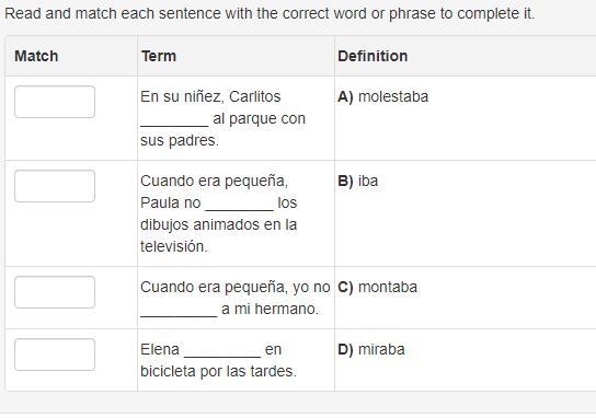 Read and match each sentence with the correct word or phrase to complete it. Plz dont-example-1