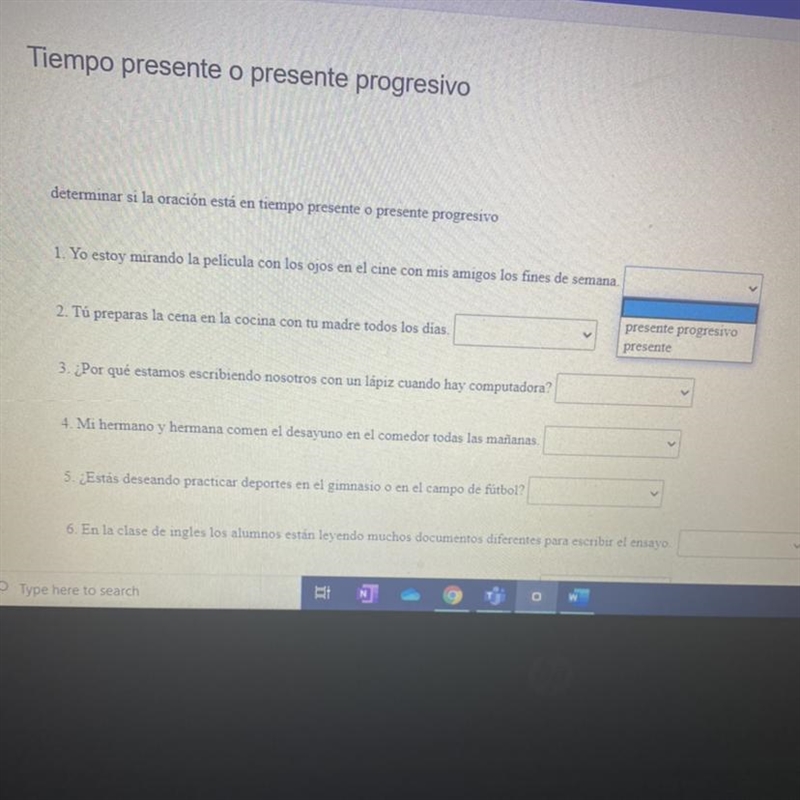 Plz help !!! I need it done ASAP !!!!! Fill in the blanks with present progressive-example-1