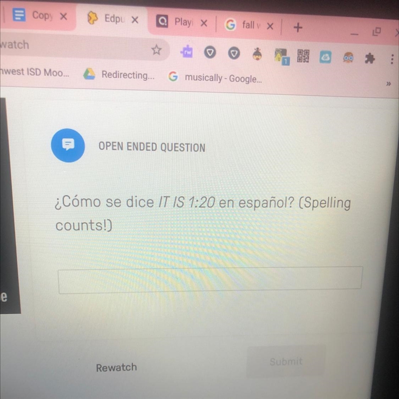 How do you say “it is 1:20” in spanish-example-1