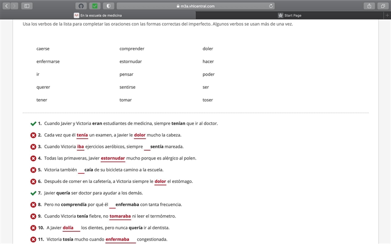 Please help with Imperfacto-Spanish-example-1