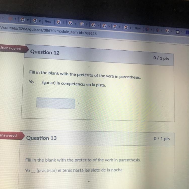 I need help with 13 and 13. Fill in the correct form for the verb in parenthesis using-example-1