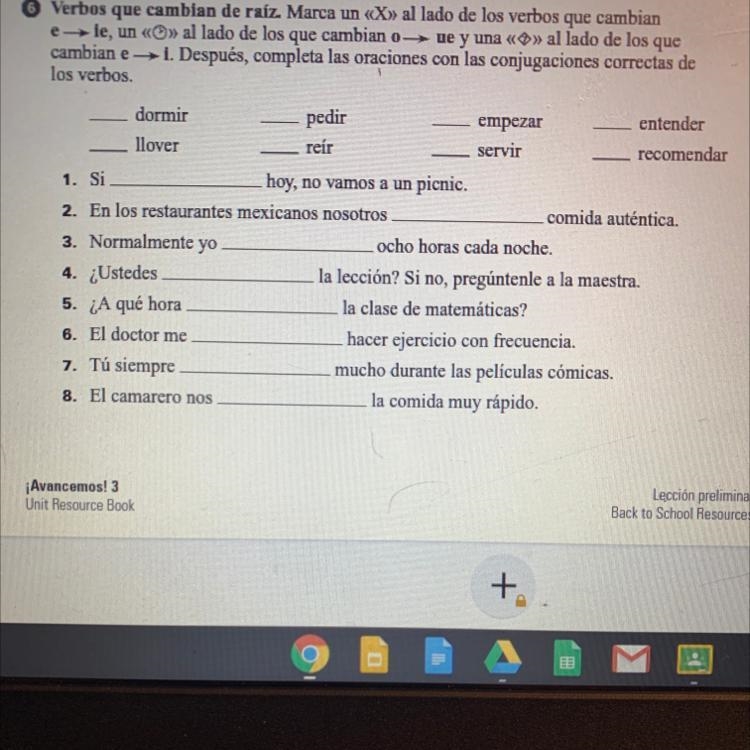 Somebody help me with my Spanish work pleaseeee-example-1