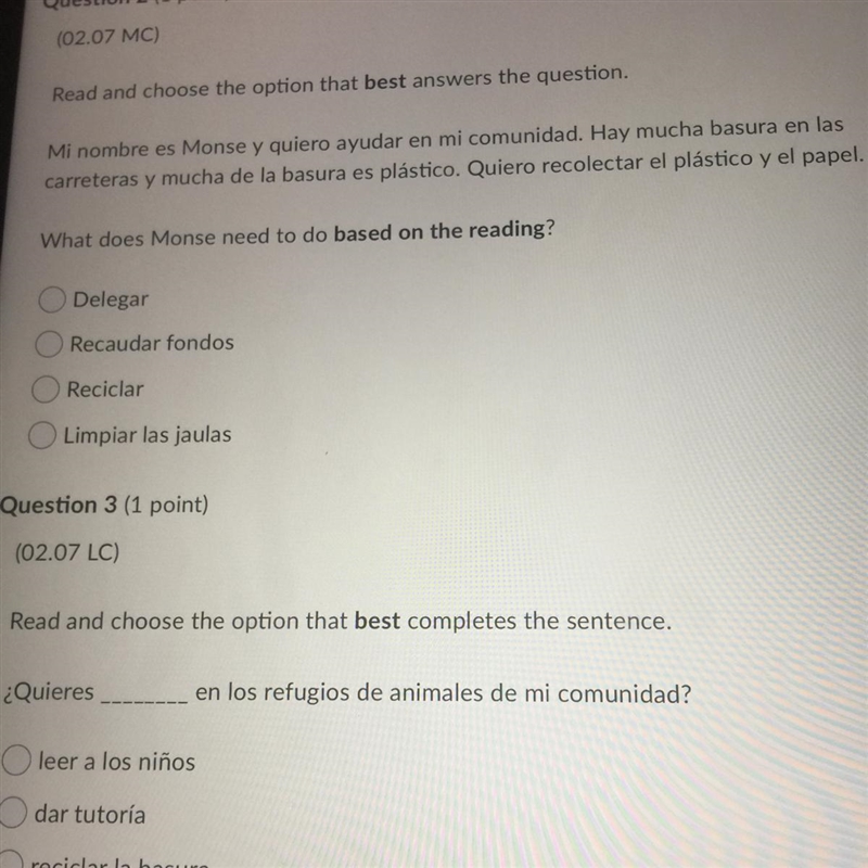 Mi nombre es Monse y quiero ayudar en mi comunidad. Hay mucha basura en las carreteras-example-1