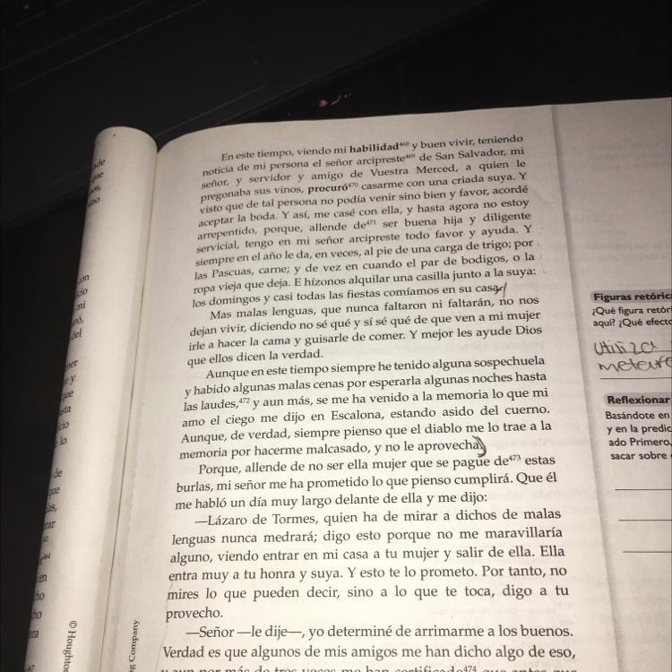 Reflexionar Basándote en la descripción de Lázaro y en la predicción del ciego en-example-1