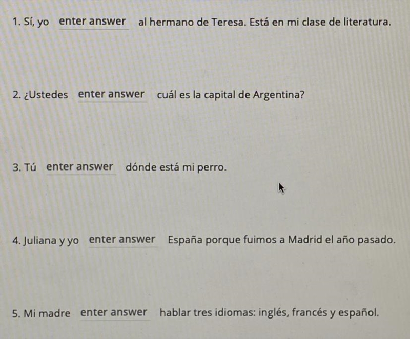 PLEASE HELP!!! I really need help with this spanish homework! this is a (Spanish 1 in-example-1