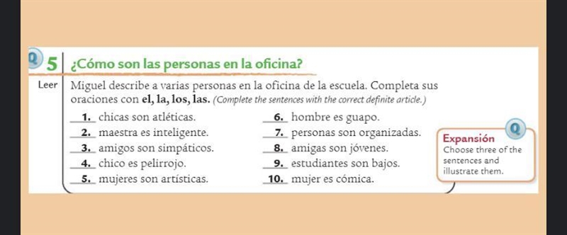 Pleas help Spanish 1 easy points if you know Spanish look at picture-example-1