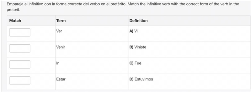 Question 1: Escoge la mejor opción para completar la frase con la forma correcta del-example-1