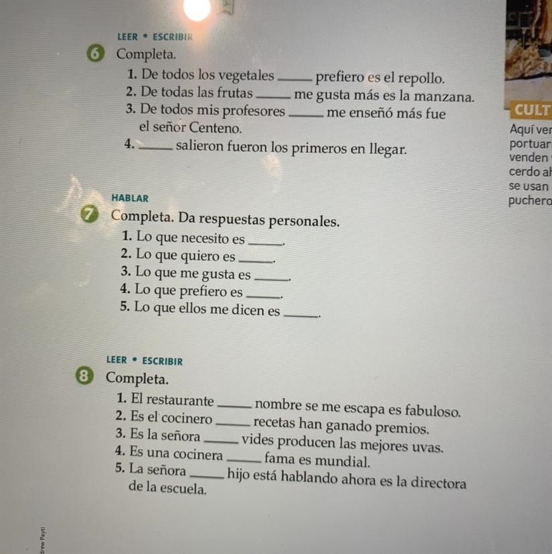 Spanish 3 questions! any help appreciated :) 15pts-example-1