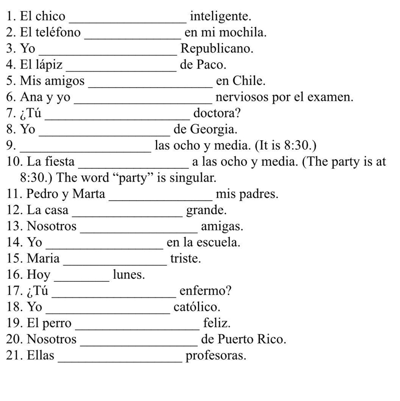 Ser vs Estar . 1. El chico _________________ inteligente. 2. El teléfono ______________ en-example-1