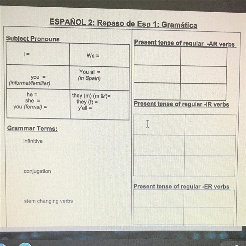 Help me please this is for Spanish class it needs done fast-example-1