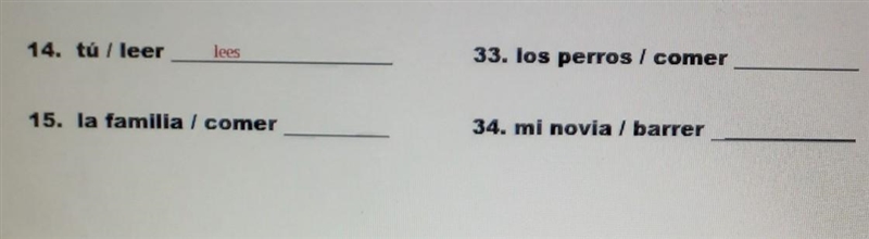 Please help me conjugate these.​-example-1