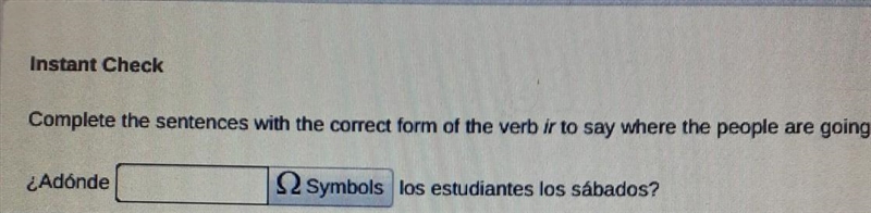 When conjugation should I use?? yo- o tu- es el/ella/usted/-e nosotros-imos vosotros-example-1