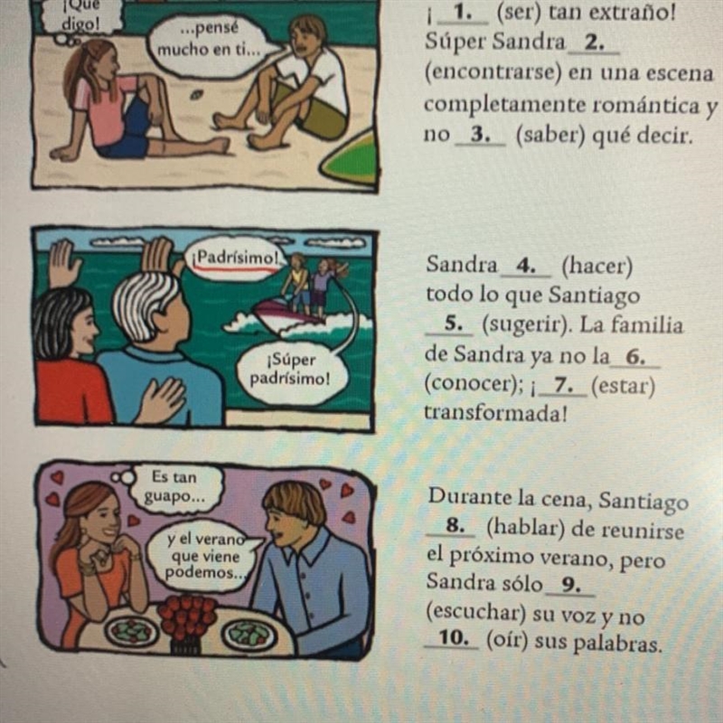 Completa las oraciones con el imperfecto de los verbos indicados.-example-1