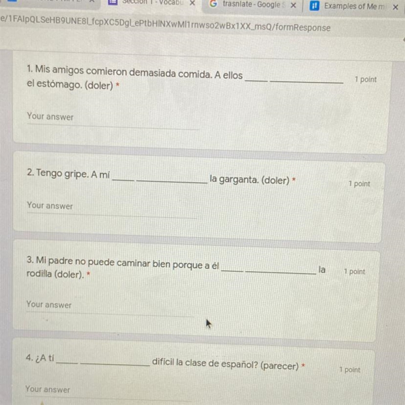 Complete each statement or a question with (1) the correct indirect object pronoun-example-1