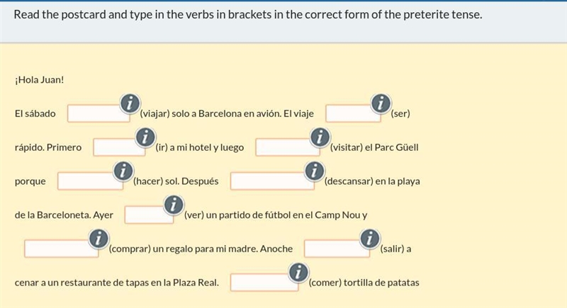 Help quickly please all in present tense please-example-1