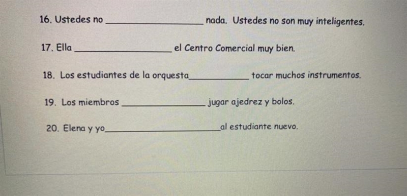 In the blanks either use Saber or Conocer. (The correct form of the verb)-example-1