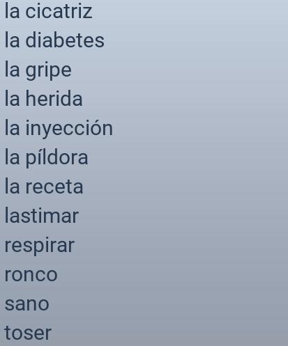 N 4-5 Spanish sentences, explain your situation or medical problem to the doctor.-example-1