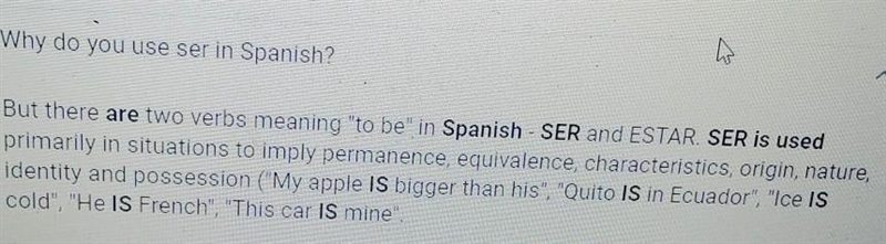 It says to explain WHY they used ser why did they-example-1