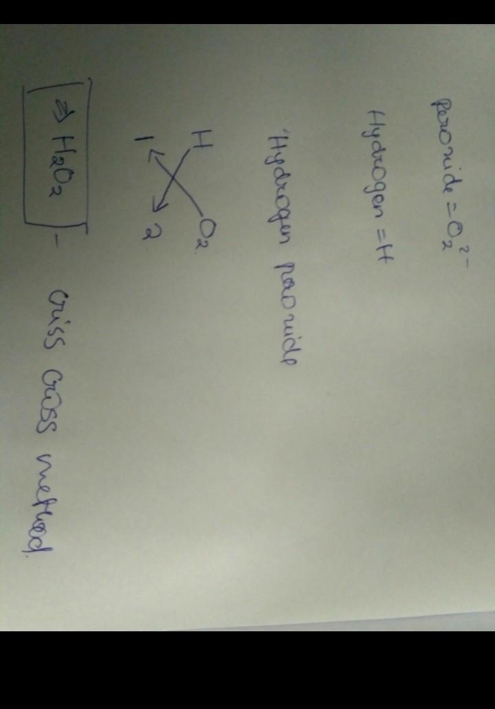 Criss cross method of hydrogen peroxide​-example-1