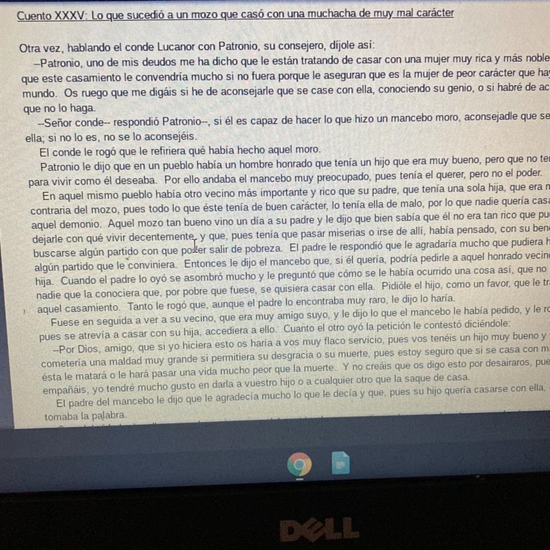 Help Mee Pls!!! It’s a story of Don Juan Manuel “Lo que sucedió a un mosco que casi-example-1