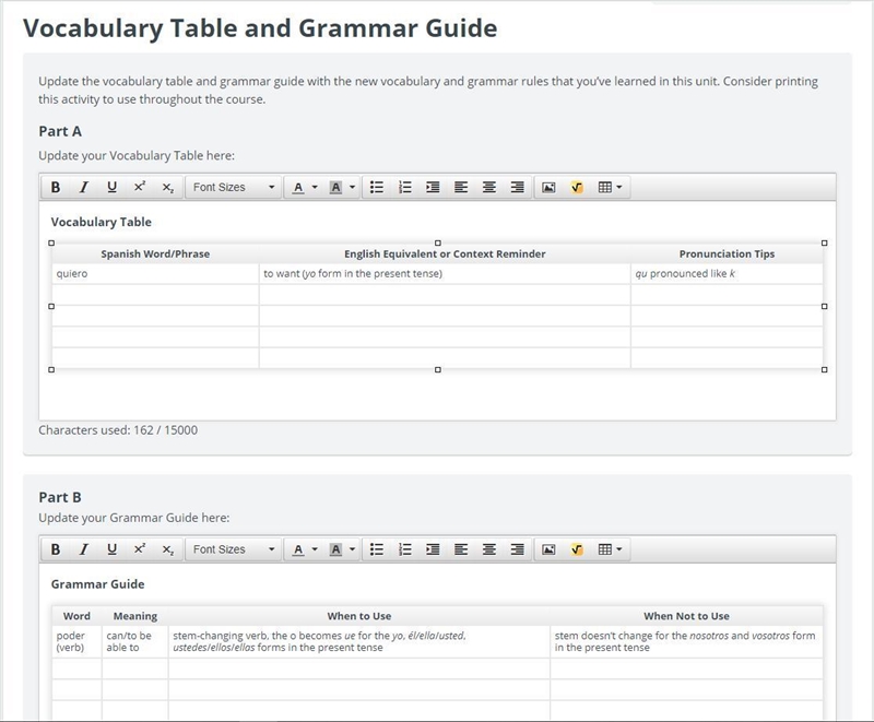 Can Someone Fill this out for me? I am in Spanish 2 if you fill it all out within-example-1