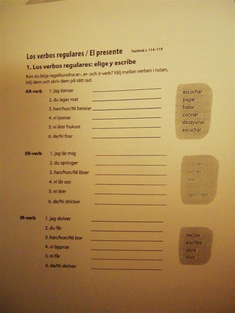 Can some one help me with my Spanish homework, in the home work you can find some-example-1