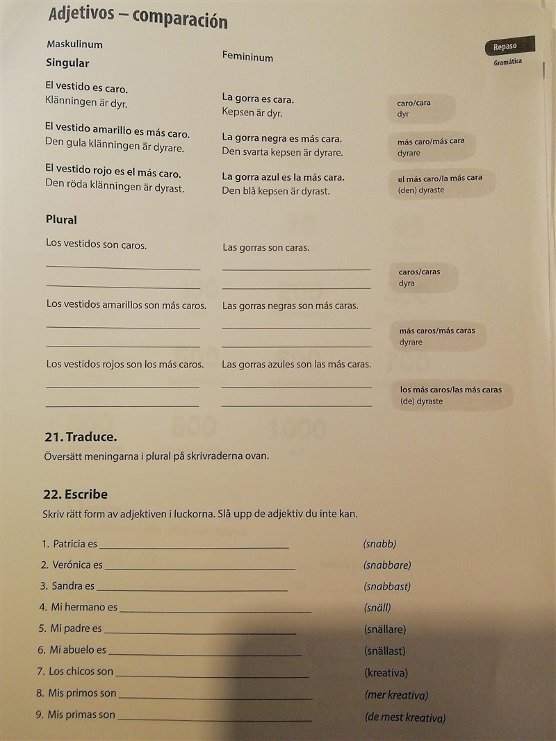 Can some one help me with my Spanish sheat??? Most things are in sweadish please use-example-2