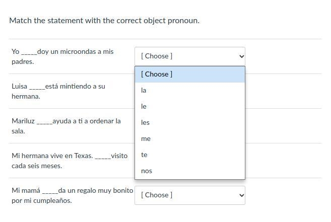 Spanish, Those are the answer choices for all them-example-1