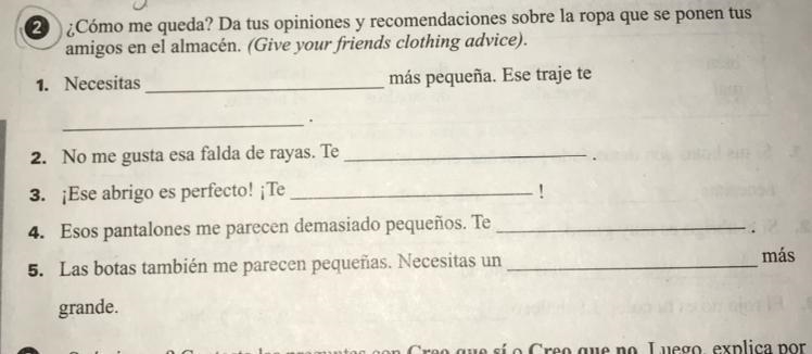 Pls help, fill in the blanks with the correct Spanish word(s)-example-1