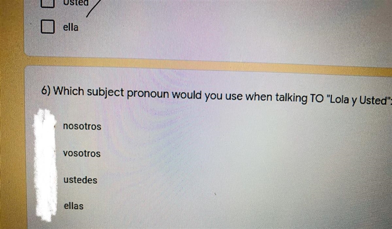 Please help me with these Spanish questions.-example-1