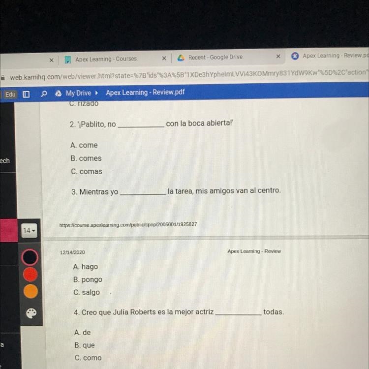 Multiple Choice Complete each sentence with the most appropriate vocabulary word or-example-1