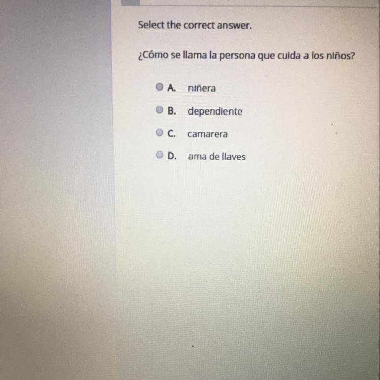 Como se llama la persona que cuida a los ninos?-example-1