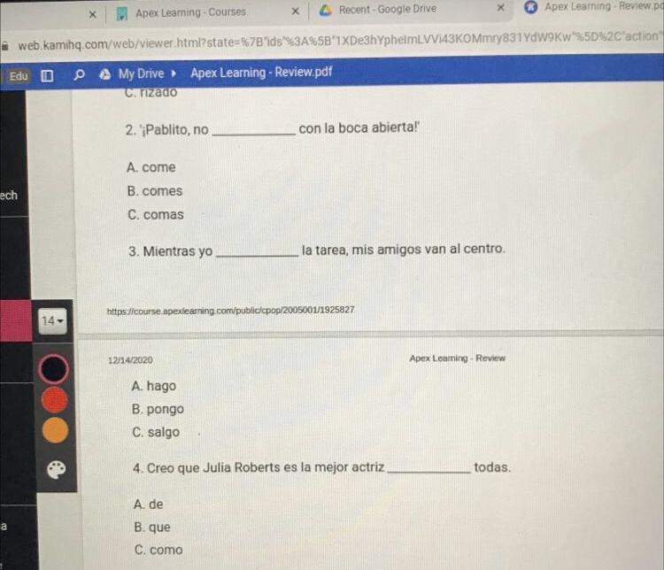 Multiple Choice Complete each sentence with the most appropriate vocabulary word or-example-1