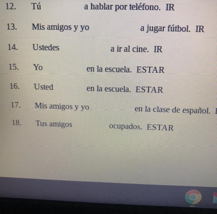 Escribe la forma correcta de cada verbo en el preterito 12. Tú a hablar por teléfono-example-1