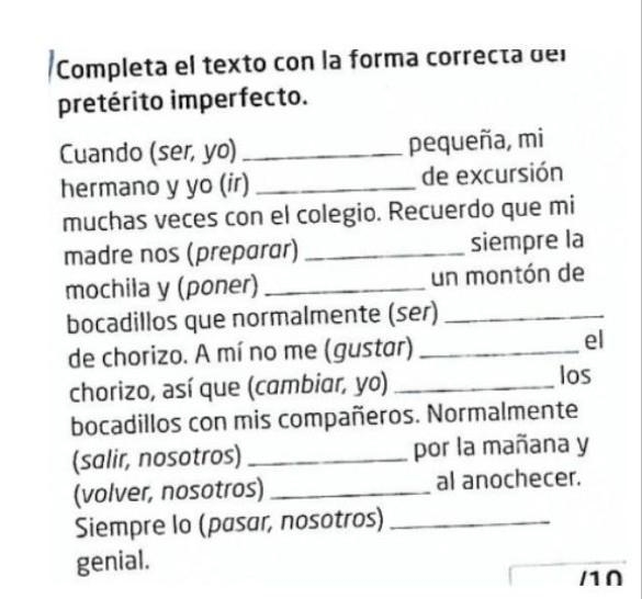 Can someone please help me with this spanish exercise? ​-example-1