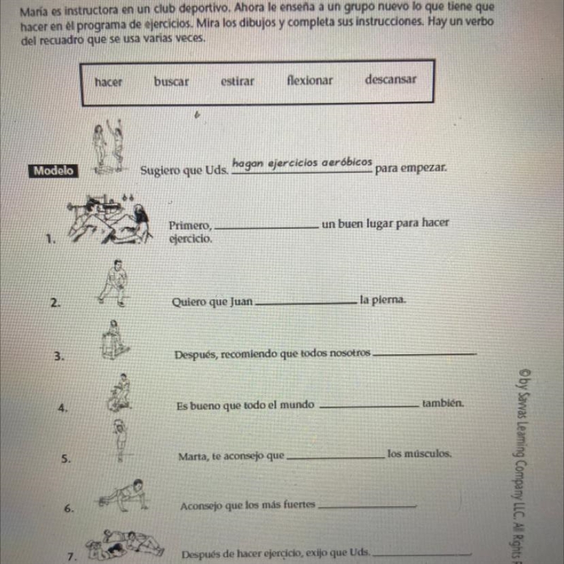 Primero, ejercicio un buen lugar para hacer 1. 2. Quiero que Juan la pierna. 3. Despu-example-1