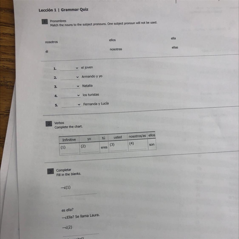 Match the nouns to the subject pronouns-example-1