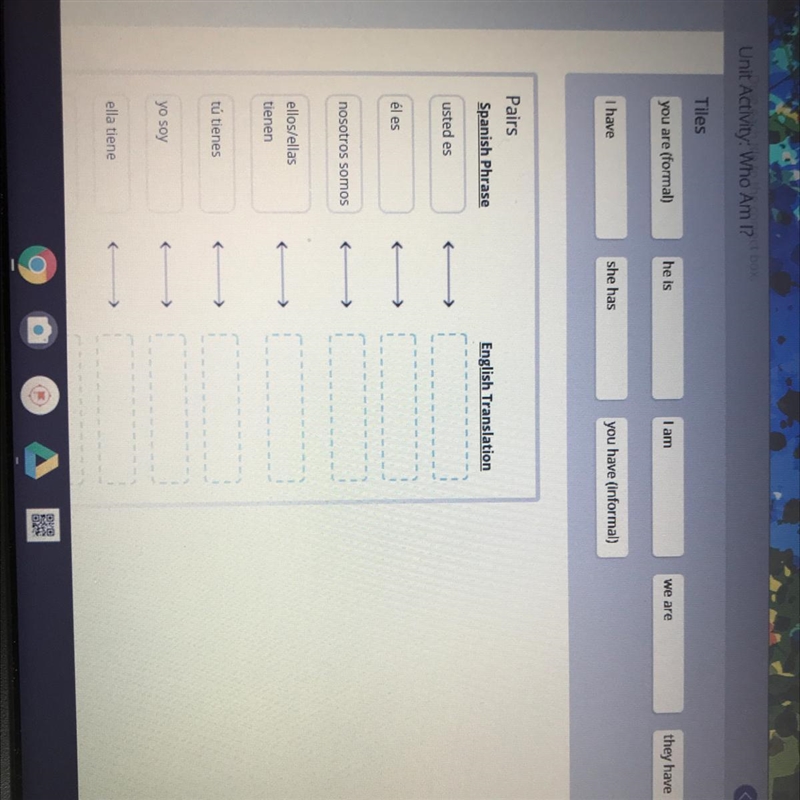 Match the english tiles to the spanish phrases-example-1