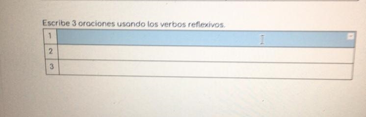 Escribe 3 oraciones los verbos reflexivos-example-1