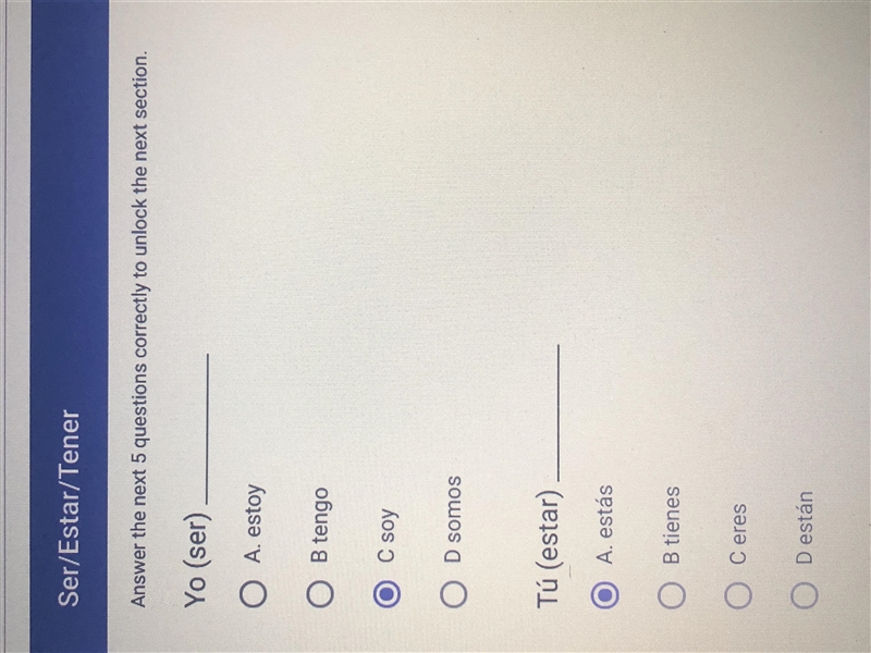 Present tense verbs, Can somebody help me with this? Which answers are wrong?-example-1