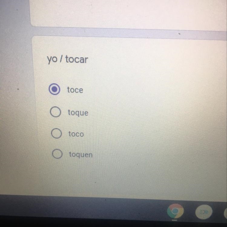 Yo/Tocar select correct multiple choice-example-1