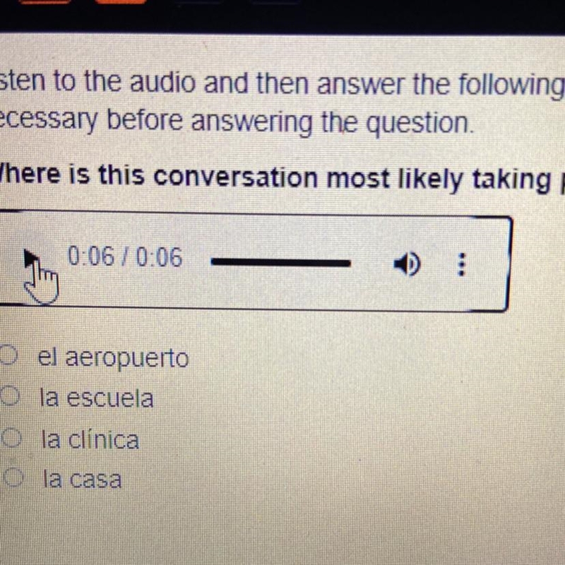 Listen to the audio and then answer the following question. Feel free to necessary-example-1