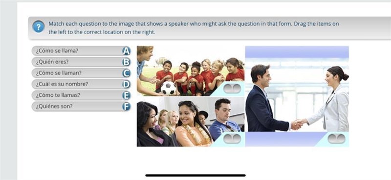 Match each question to the image that shows a speaker who might ask the question in-example-1