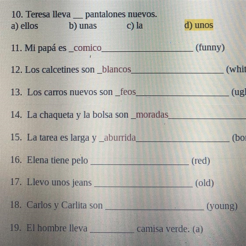 Spanish homework simple 16-19-example-1