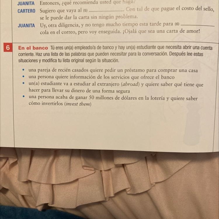 Senderos 3 pg. 51 #4 and 52 #6-example-1