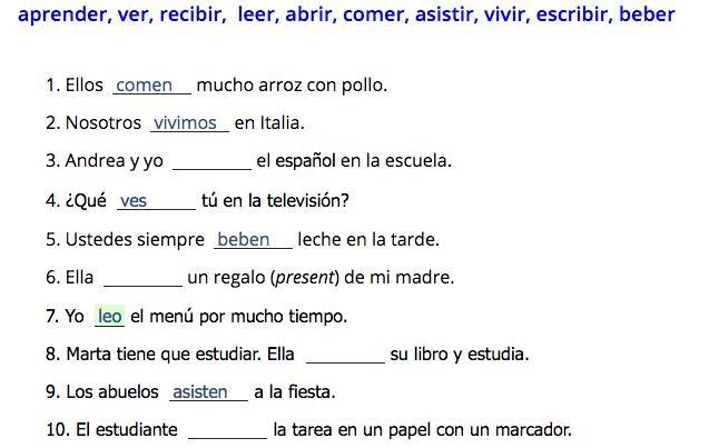 Need help for spanish, must use every word once-example-1