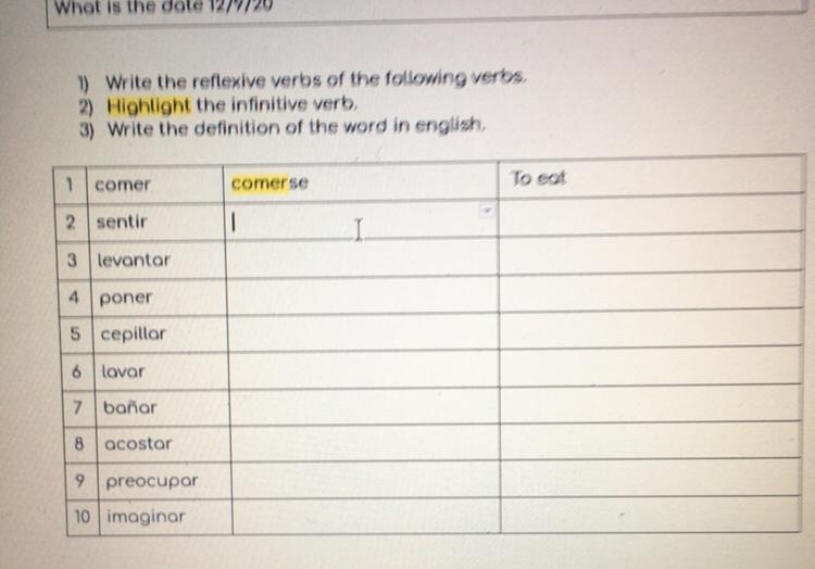 Reflective Verbs (Spanish)-example-1