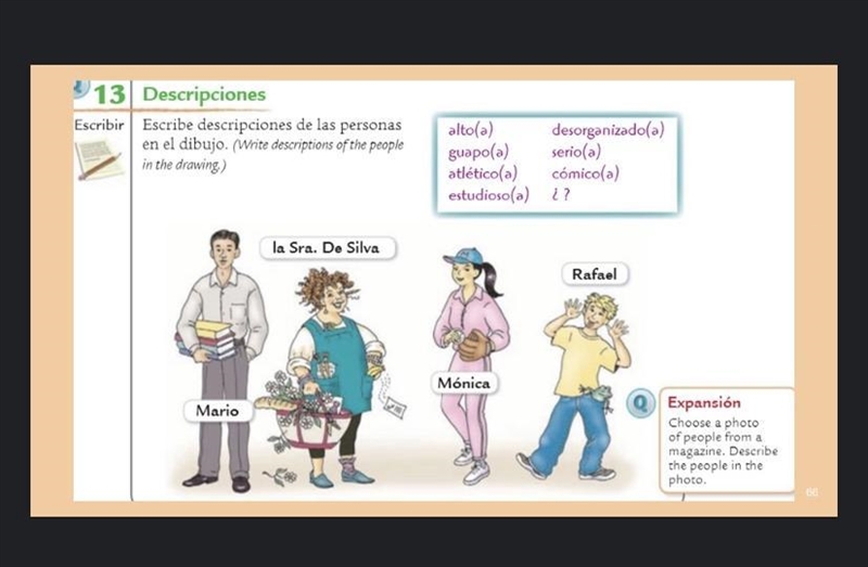 Plzzz help look at picture easy if you know Spanish 1 look at picture 4 sentences-example-1