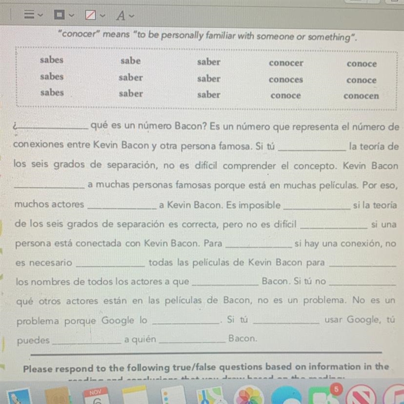 Fill in the blanks with the missing forms of "saber" and "conocer&quot-example-1